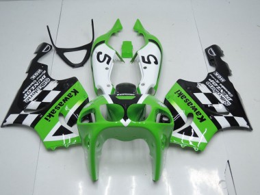 Buy 1996-2003 Green Black and White Kawasaki ZX7R Motor Fairings