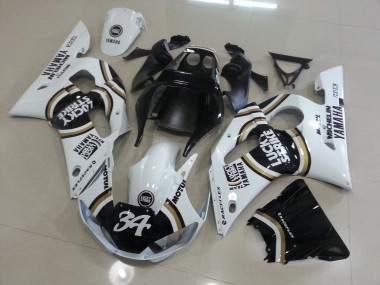 Buy 1998-2002 White Black Yamaha YZF R6 Motorcycle Fairing