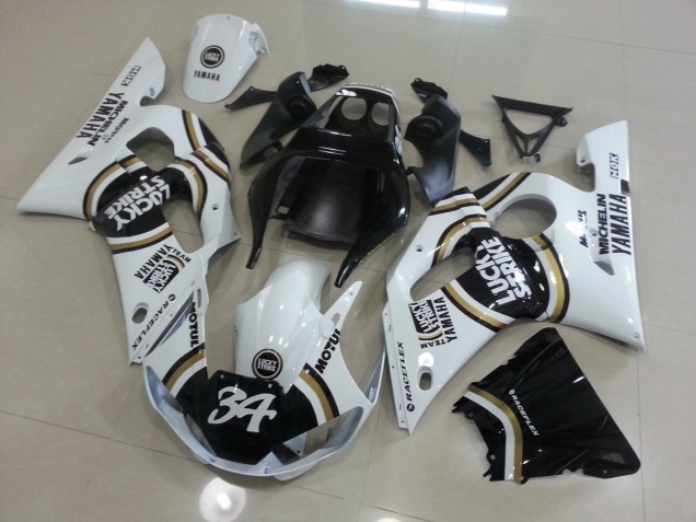 Buy 1998-2002 White Black Yamaha YZF R6 Motorcycle Fairing Buy 1998-2002 White Black Yamaha YZF R6 Motorcycle Fairing
