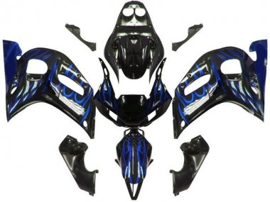 Buy 1998-2002 Black Blue Flame Yamaha YZF R6 Motorcycle Bodywork