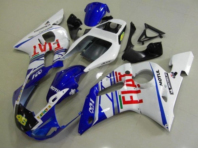 Buy 1998-2002 Blue White Fiat Yamaha YZF R6 Motorcycle Fairings Kit Buy 1998-2002 Blue White Fiat Yamaha YZF R6 Motorcycle Fairings Kit
