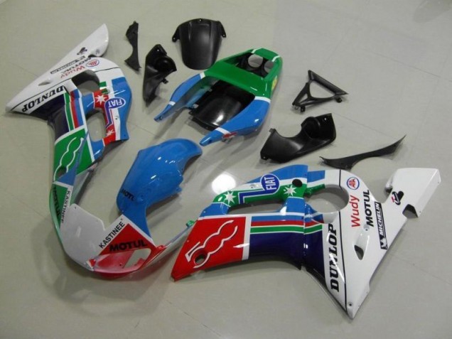 Buy 1998-2002 Blue White Green Red Wudy Motul Dunlop Yamaha YZF R6 Bike Fairings Buy 1998-2002 Blue White Green Red Wudy Motul Dunlop Yamaha YZF R6 Bike Fairings