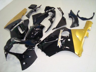 Buy 2000-2001 Black Gold Kawasaki ZX12R Motor Bike Fairings