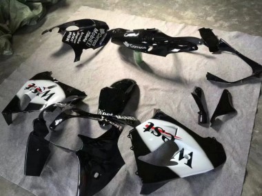 Buy 2000-2001 Glossy Black White Kawasaki ZX9R Motorbike Fairing Kits