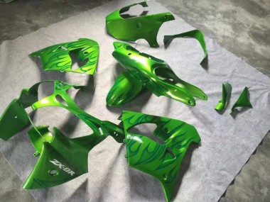 Buy 2000-2001 Green Green Flame Kawasaki ZX9R Replacement Fairings