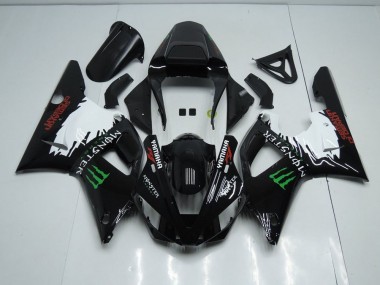 Buy 2000-2001 Black White Monster Yamaha YZF R1 Bike Fairing