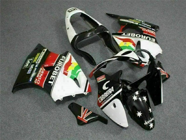Buy 2000-2002 Black White Eurobet Kawasaki ZX6R Bike Fairing Buy 2000-2002 Black White Eurobet Kawasaki ZX6R Bike Fairing