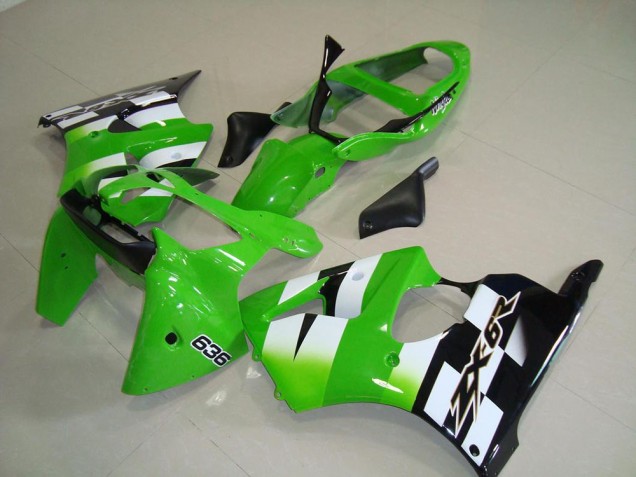 Buy 2000-2002 Green Black Kawasaki ZX6R Bike Fairing Kit