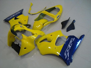 Buy 2000-2002 Yellow Blue Kawasaki ZX6R Moto Fairings