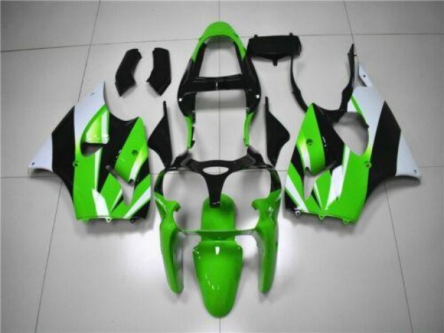 Buy 2000-2002 Green White Black Kawasaki ZX6R Bike Fairing Kit Buy 2000-2002 Green White Black Kawasaki ZX6R Bike Fairing Kit