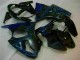 Buy 2000-2002 Black with Blue Flame Kawasaki ZX6R Motorbike Fairings