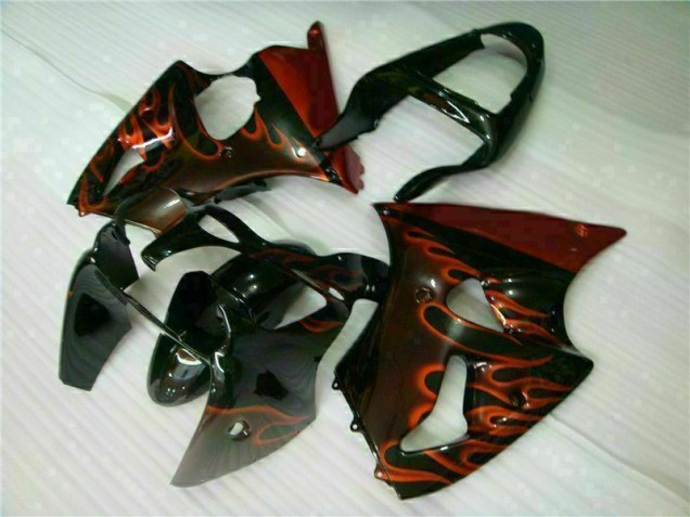 Buy 2000-2002 Black Red Flame Kawasaki ZX6R Motorcycle Fairing Kits Buy 2000-2002 Black Red Flame Kawasaki ZX6R Motorcycle Fairing Kits