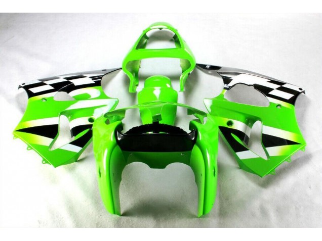 Buy 2000-2002 Green Black White Kawasaki ZX6R Bike Fairings Buy 2000-2002 Green Black White Kawasaki ZX6R Bike Fairings