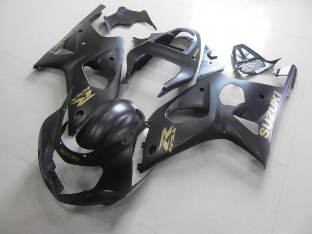 Buy 2000-2002 All Matte Black with Gold Sticker Suzuki GSXR 1000 Motorcycle Bodywork