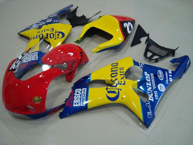 Buy 2000-2002 Red Yellow Blue Corona Race Suzuki GSXR 1000 Motorbike Fairings