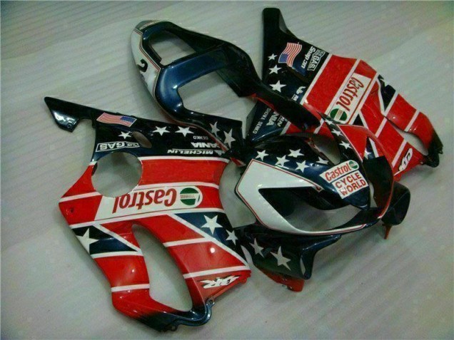Buy 2001-2003 Red White Blue Castrol Cycle World Honda CBR600 F4i Motorcycle Fairings Kits Buy 2001-2003 Red White Blue Castrol Cycle World Honda CBR600 F4i Motorcycle Fairings Kits