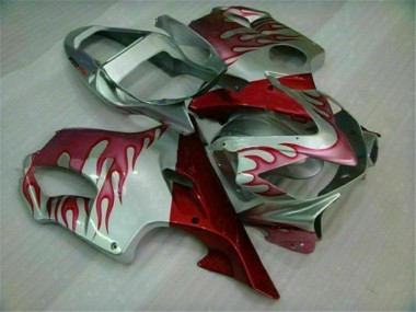 Buy 2001-2003 Red Flame Silver Honda CBR600 F4i Motorbike Fairings