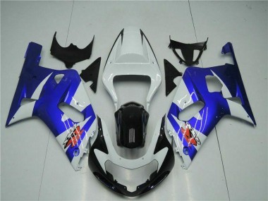 Buy 2001-2003 White Blue Suzuki GSXR 600/750 Motorcycle Fairings Kit