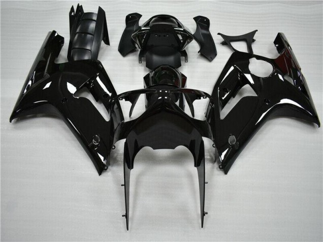 Buy 2003-2004 Glossy Black Kawasaki ZX6R Moto Fairings