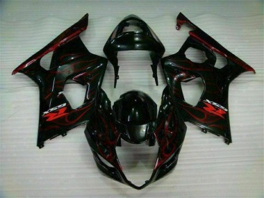 Buy 2003-2004 Red Flame Suzuki GSXR 1000 Bike Fairing Kit