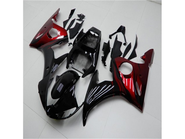 Buy 2003-2005 Black Red Yamaha YZF R6 Motorcycle Replacement Fairings