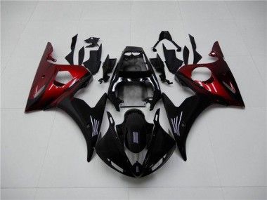 Buy 2003-2005 Black Red Yamaha YZF R6 Motorcycle Replacement Fairings