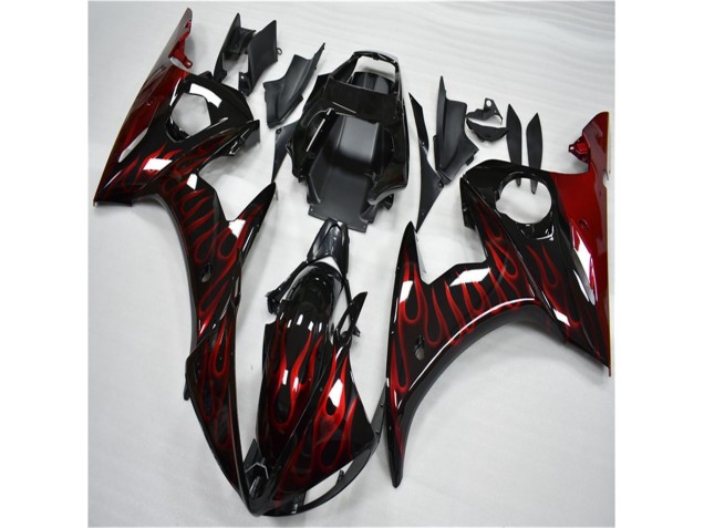 Buy 2003-2005 Black Red Flame Yamaha YZF R6 Motorcycle Fairing Buy 2003-2005 Black Red Flame Yamaha YZF R6 Motorcycle Fairing