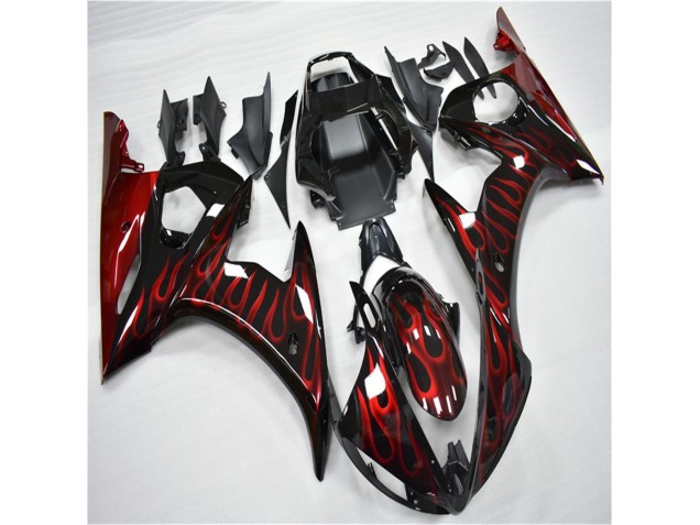 Buy 2003-2005 Black Red Flame Yamaha YZF R6 Motorcycle Fairing Buy 2003-2005 Black Red Flame Yamaha YZF R6 Motorcycle Fairing