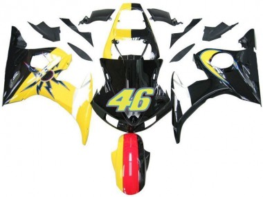 Buy 2003-2005 Black Yellow No. 46 Yamaha YZF R6 Motorcycle Fairings