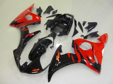 Buy 2003-2005 Black Red Flame Yamaha YZF R6 Bike Fairing Kit