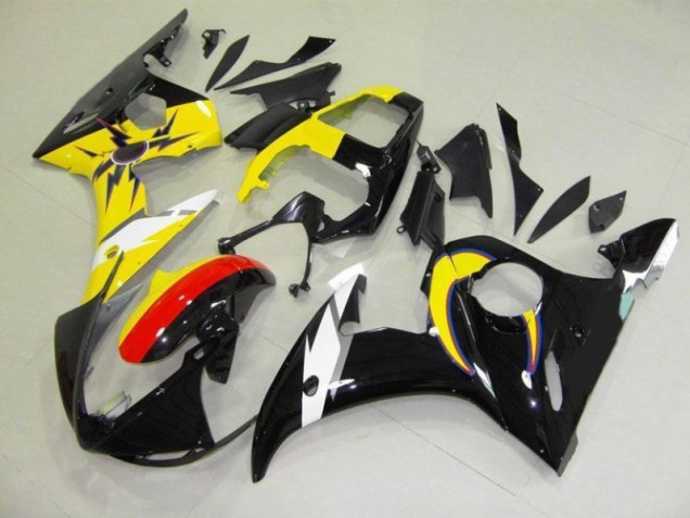 Buy 2003-2005 Moon Black Yellow Yamaha YZF R6 Motorcycle Fairings Kits Buy 2003-2005 Moon Black Yellow Yamaha YZF R6 Motorcycle Fairings Kits