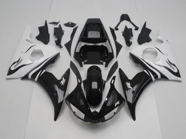 Buy 2003-2005 Black and White Yamaha YZF R6 Motor Bike Fairings