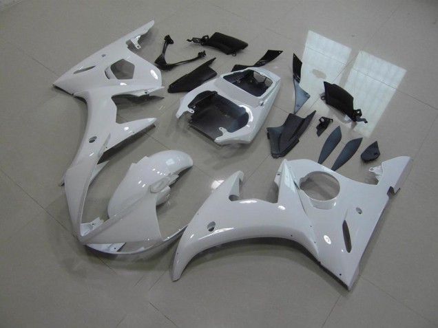 Buy 2003-2005 White No Decals Yamaha YZF R6 Motorcylce Fairings