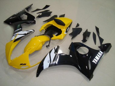 Buy 2003-2005 Yellow Black Yamaha YZF R6 Motorbike Fairings