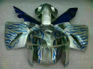 Buy 2005-2006 White Blue Flame Honda CBR600RR Motorcycle Fairing Kit
