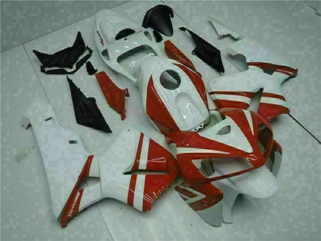 Buy 2005-2006 White Red Honda CBR600RR Motorcycle Fairings