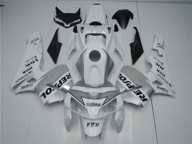 Buy 2005-2006 White Silver Black Repsol Honda CBR600RR Motorbike Fairing