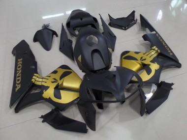 Buy 2005-2006 Matte Black with Gold Skull Honda CBR600RR Moto Fairings