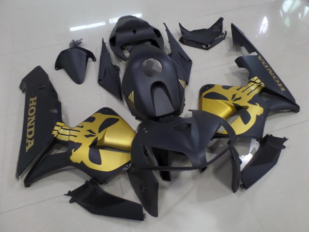Buy 2005-2006 Matte Black with Gold Skull Honda CBR600RR Moto Fairings Buy 2005-2006 Matte Black with Gold Skull Honda CBR600RR Moto Fairings