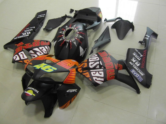 Buy 2005-2006 Rossi Matte Black Honda CBR600RR Motorcycle Fairings Kits Buy 2005-2006 Rossi Matte Black Honda CBR600RR Motorcycle Fairings Kits