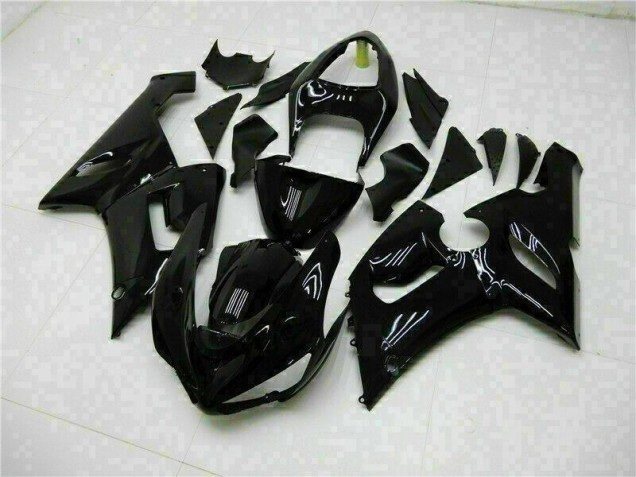 Buy 2005-2006 Glossy Black Kawasaki ZX6R Motor Fairings