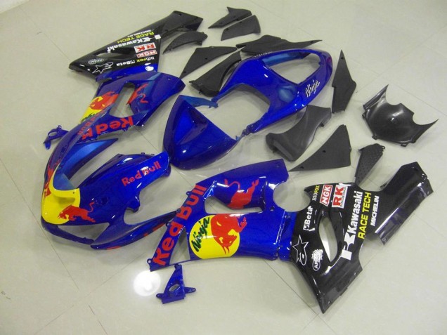 Buy 2005-2006 Blue Red Bull Kawasaki ZX6R Motorbike Fairings Buy 2005-2006 Blue Red Bull Kawasaki ZX6R Motorbike Fairings