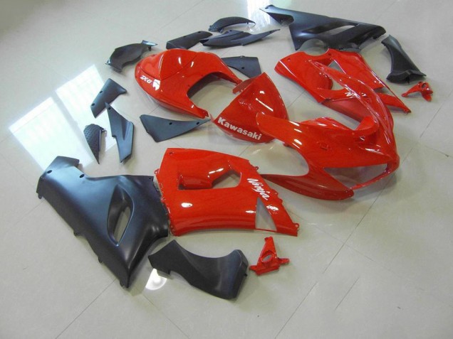Buy 2005-2006 Red and Matte Black Kawasaki ZX6R Bike Fairings Buy 2005-2006 Red and Matte Black Kawasaki ZX6R Bike Fairings
