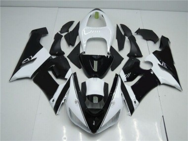 Buy 2005-2006 Black White Kawasaki ZX6R Moto Fairings