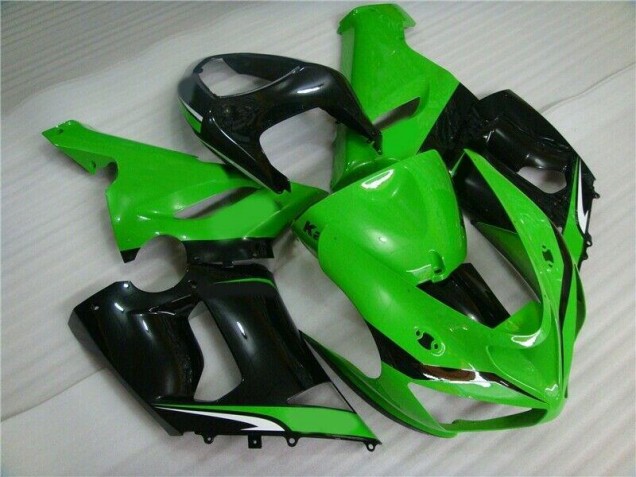 Buy 2005-2006 Green White Black Kawasaki ZX6R Motorcyle Fairings