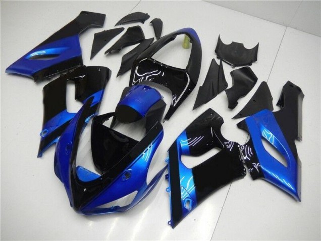 Buy 2005-2006 Blue Black Kawasaki ZX6R Motorcycle Fairing Kits Buy 2005-2006 Blue Black Kawasaki ZX6R Motorcycle Fairing Kits