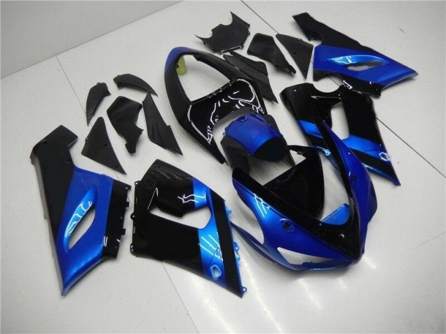 Buy 2005-2006 Blue Black Kawasaki ZX6R Motorcycle Fairing Kits Buy 2005-2006 Blue Black Kawasaki ZX6R Motorcycle Fairing Kits