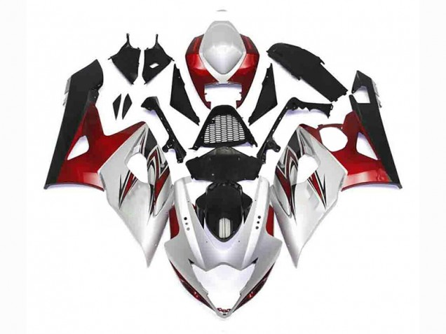 Buy 2005-2006 Silver Red Black Suzuki GSXR 1000 Bike Fairing Kit Buy 2005-2006 Silver Red Black Suzuki GSXR 1000 Bike Fairing Kit