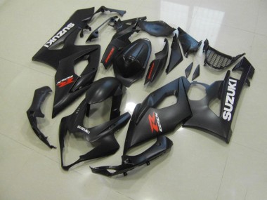 Buy 2005-2006 Matte Black with White Decals Suzuki GSXR 1000 Bike Fairing Kit