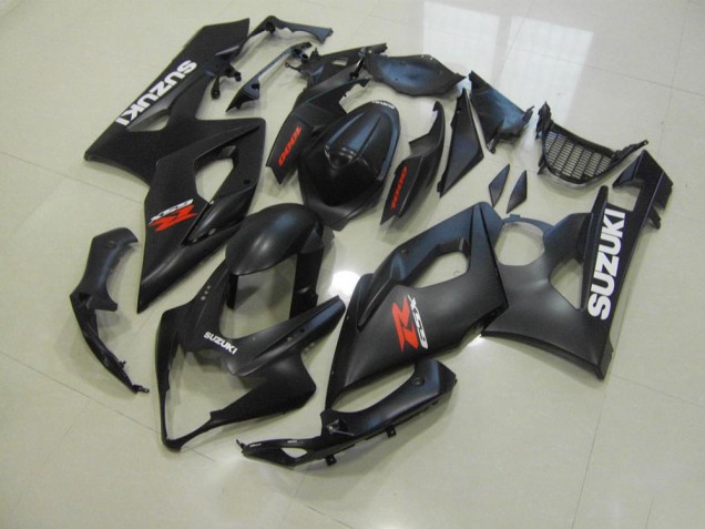 Buy 2005-2006 Matte Black with White Decals Suzuki GSXR 1000 Bike Fairing Kit Buy 2005-2006 Matte Black with White Decals Suzuki GSXR 1000 Bike Fairing Kit